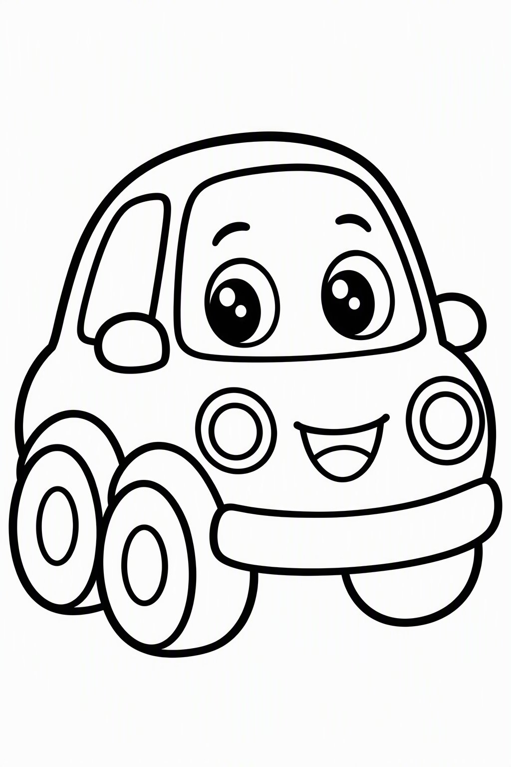 Easy Car as a free coloring page for kids