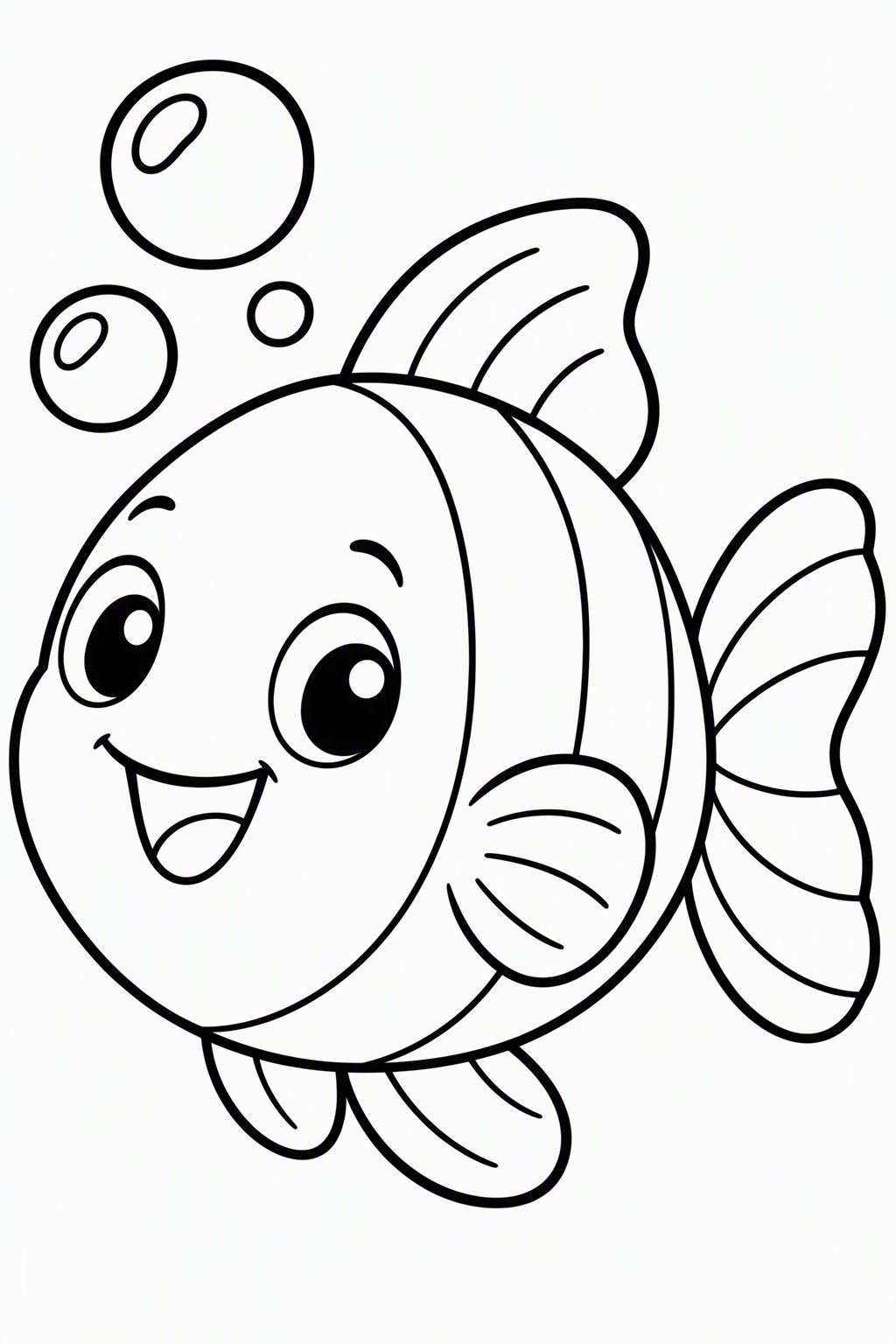 Easy Fish as a free coloring page for kids