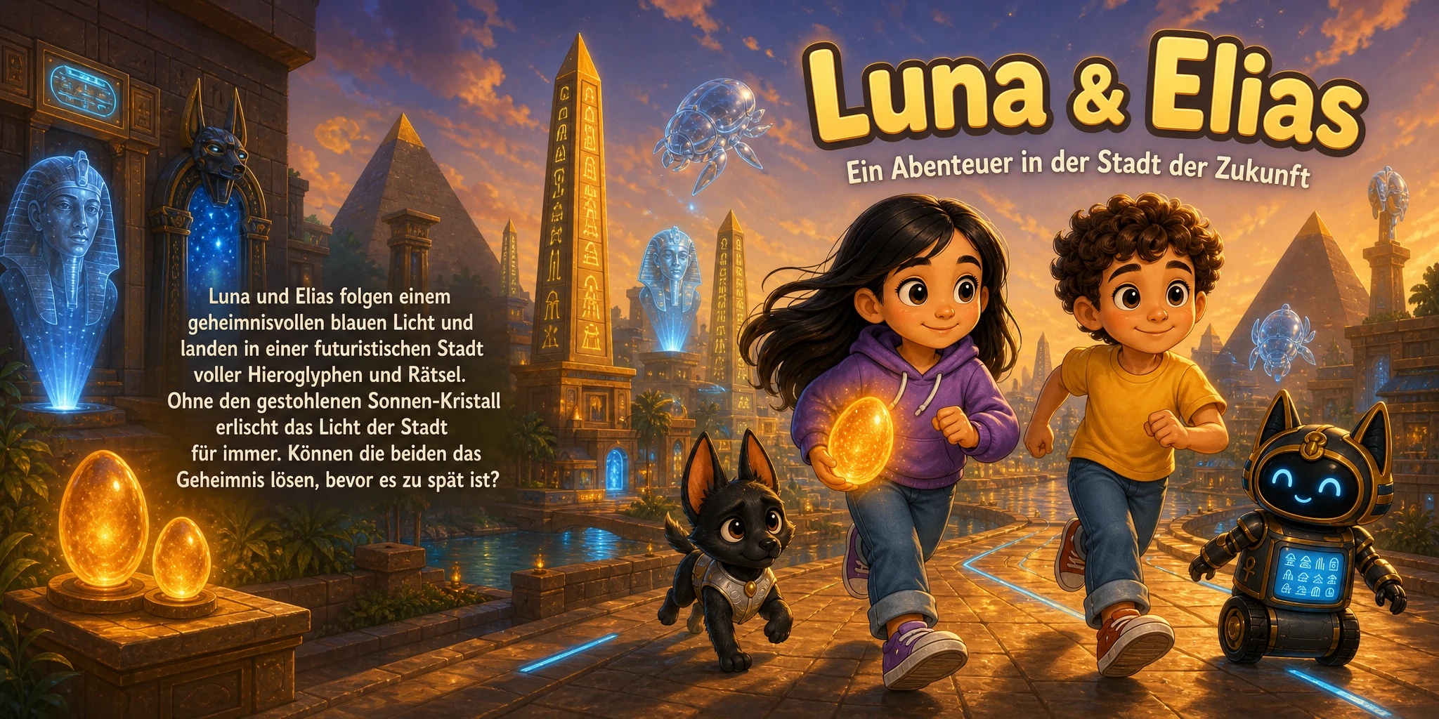 Lunas Geschichte - personalisiertes Kinderbuch im Thema Ägypten-Abenteuer