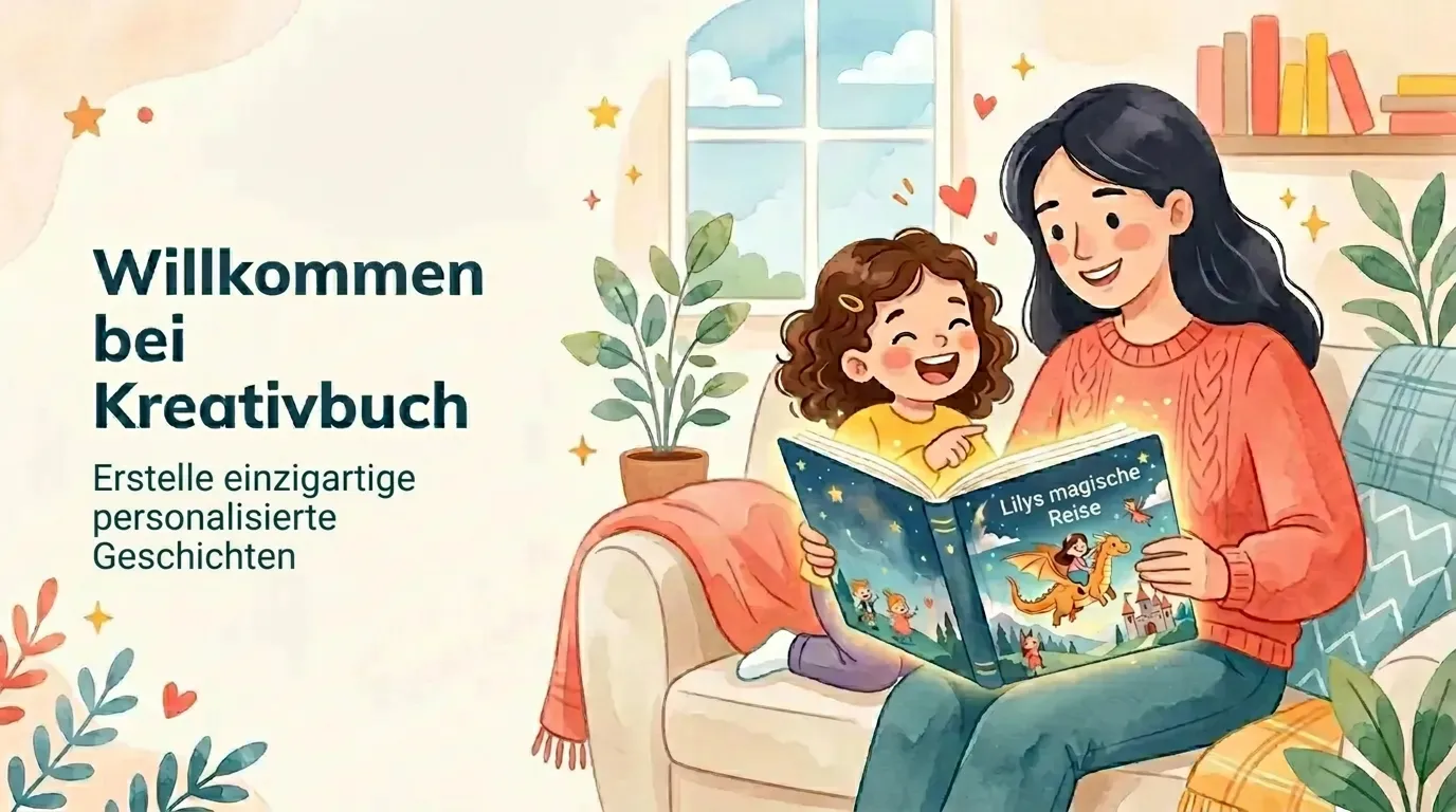 Willkommen bei Kreativbuch: Personalisierte Kinderbücher mit KI erstellen